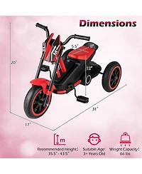 Mecale Kids Tricycle 3-Wheel Toddler Bike with Foot Pedals Forward Backward