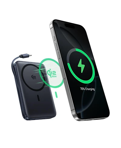 Baseus PicoGo 10K Premium Magnetic Power Bank - Sleek Qi2.2 Wireless Charger with Integrated 45W Fast-Charge Cable