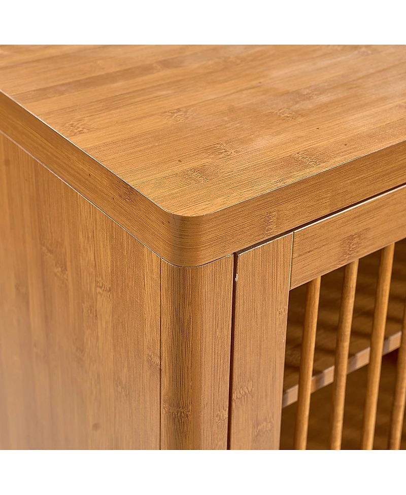 Streamdale Furniture Shoe Cabinet with Shutter Doors, 6-Tier Entryway Wooden Modern Rack Organizer, Walnut