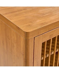 Streamdale Furniture Shoe Cabinet with Shutter Doors, 6-Tier Entryway Wooden Modern Rack Organizer, Walnut