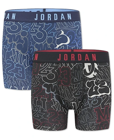 Jordan Boys' 8-18 Printed Boxer Briefs, 2-Pack
