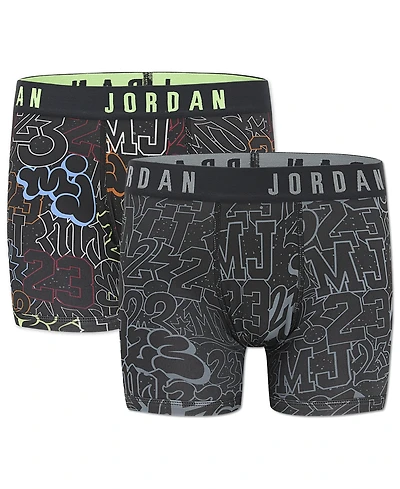 Jordan Boys' 8-18 Printed Boxer Briefs, 2-Pack