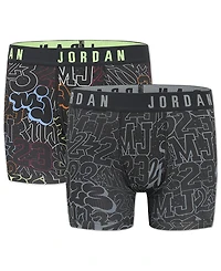 Jordan Boys' 8-18 Printed Boxer Briefs, 2-Pack