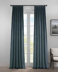 Half Price Drapes French Pleat Heritage Plush Velvet Room Darkening Curtain