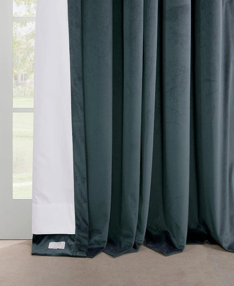 Half Price Drapes French Pleat Heritage Plush Velvet Room Darkening Curtain