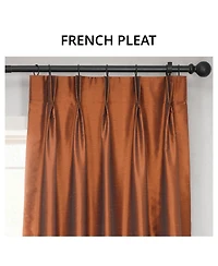 Half Price Drapes French Pleat Vintage Textured Faux Dupioni Silk Blackout Curtain