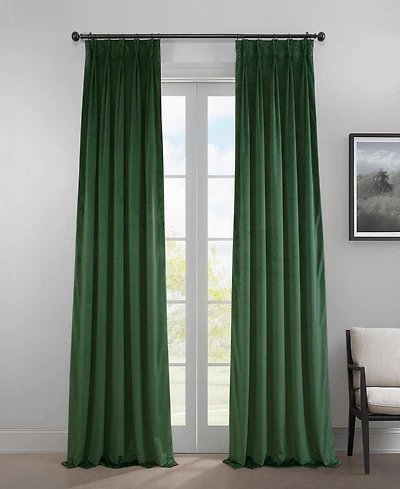 Half Price Drapes French Pleat Heritage Plush Velvet Room Darkening Curtain