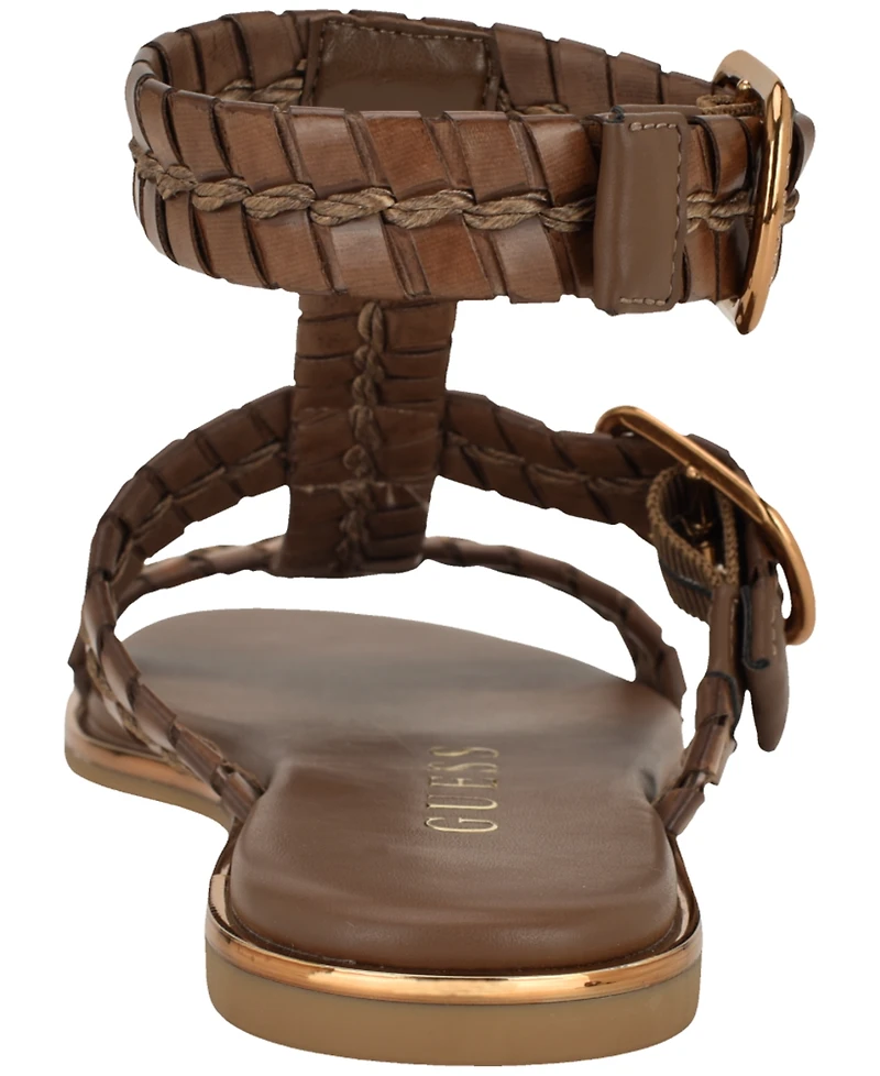 Guess Women's Lylnet Woven Gladiator Flat Sandals