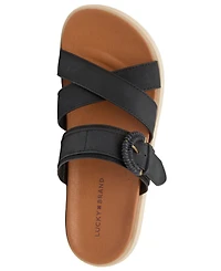 Lucky Brand Women's Morissa Buckle Footbed Flat Sandals