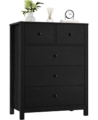 gaomon Dresser for , Tall 5 Drawer Dresser with Deep Drawers & Metal Knobs, Drawers for