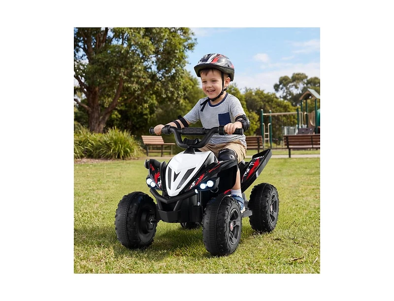 Slickblue 12V Kids Ride On Atv 4-Wheeler Quad with Led Lights & 7 Mph