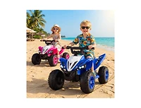 Slickblue 12V Kids Ride On Atv 4-Wheeler Quad with Led Lights & 7 Mph