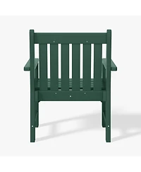 WestinTrends Outdoor Patio 2-Piece Hdpe Adirondack Garden Chair with Square Side Table Set