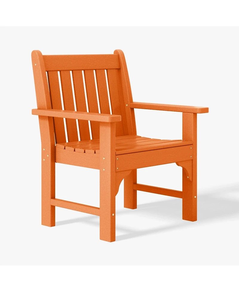 WestinTrends Outdoor Patio 2-Piece Hdpe Adirondack Garden Chair with Square Side Table Set