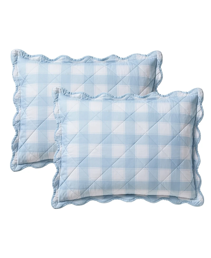 Hallmark Checkered Bliss 3-Pc. Scalloped Quilt Set