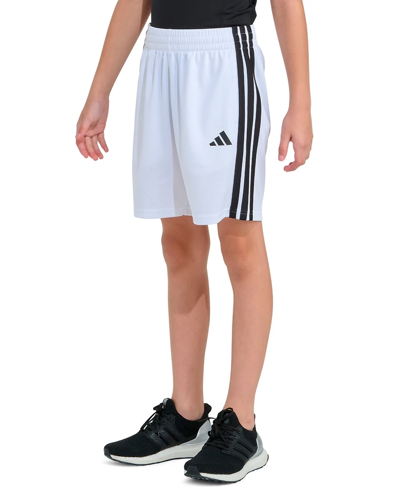 adidas Boys' 8-18 Elastic Waistband Drawcord Shorts