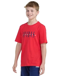 adidas Boys' 8-18 Soccer Short-Sleeve Crewneck T-Shirt