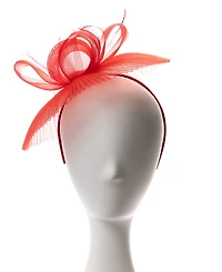 August Hats Pleated Crinoline Bow-Detail Fascinator Hat