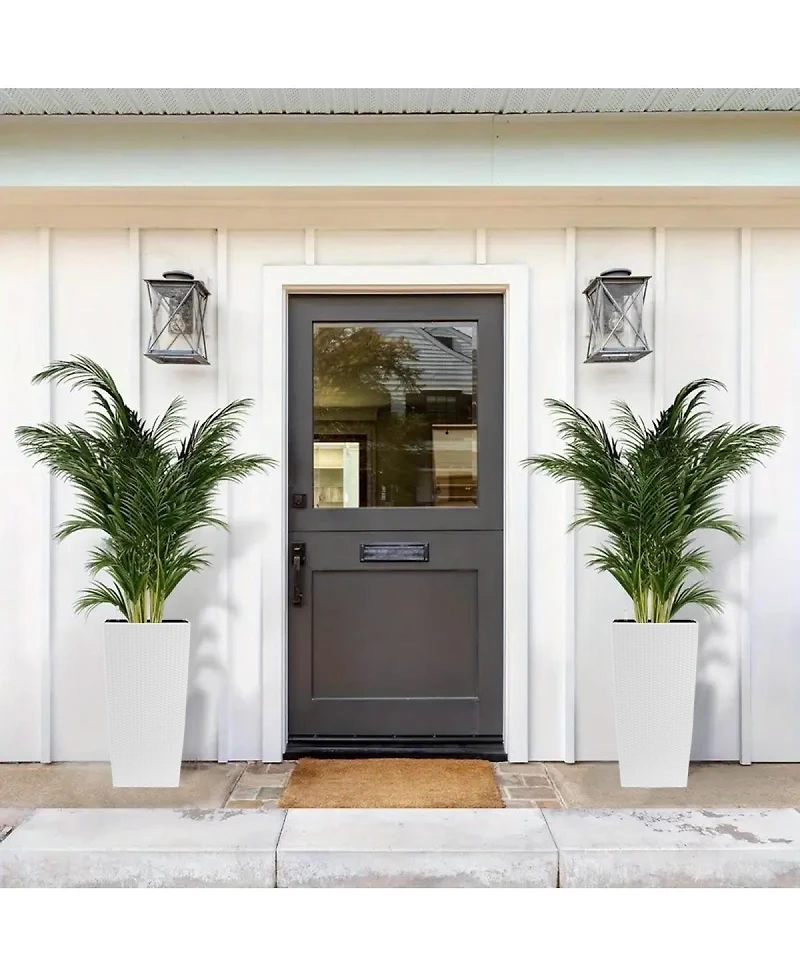 Streamdale Furniture 30" Tall Large Self-Watering Planter with Inner Tray & Water Level Monitor