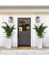 Streamdale Furniture 30" Tall Large Self-Watering Planter with Inner Tray & Water Level Monitor