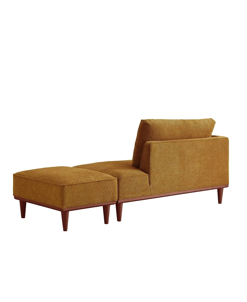 Streamdale Furniture Streamdale Upholstered Chaise Lounge and Stool for Living Room Bedroom