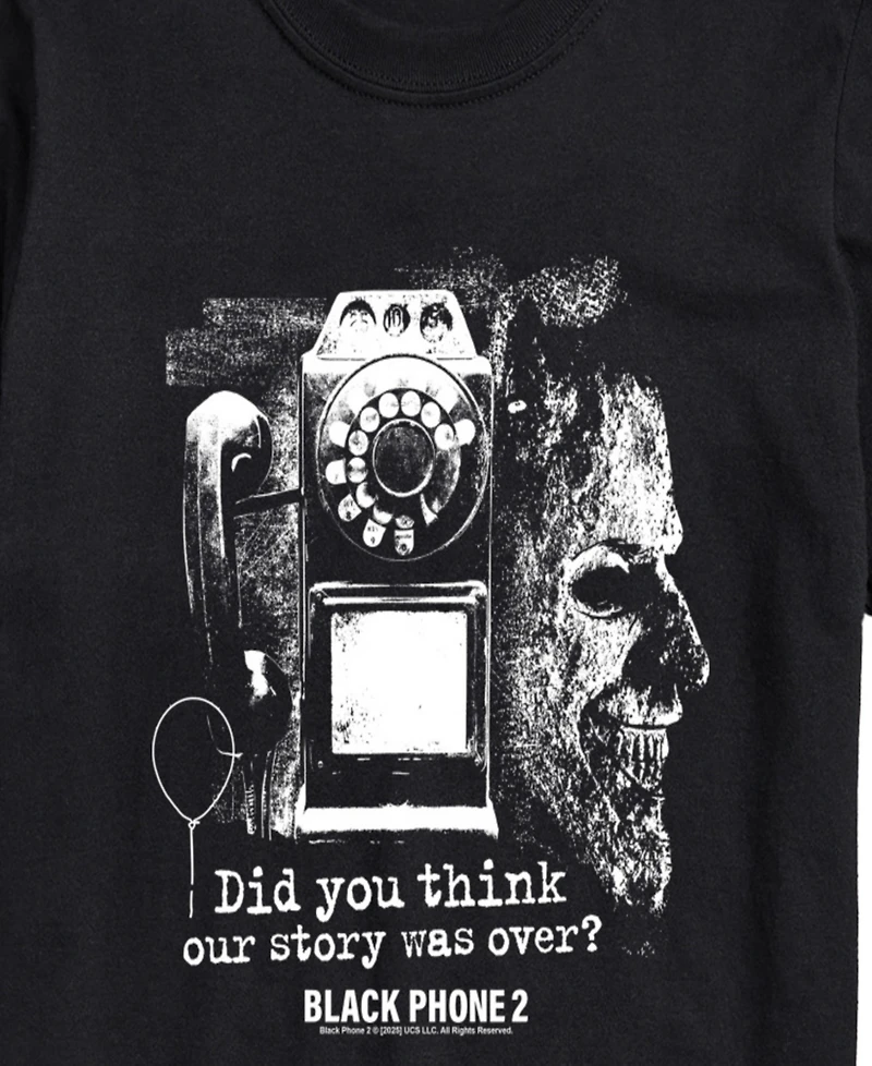 Airwaves Men's Black Phone 2 Collage Short-Sleeve Graphic T-Shirt