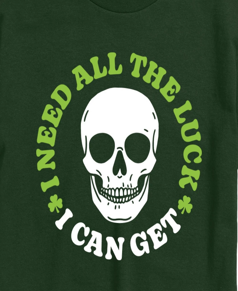 Airwaves Men's Instant Message Need All The Luck Can Get Short-Sleeve Graphic T-Shirt