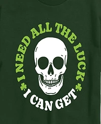 Airwaves Men's Instant Message Need All The Luck Can Get Short-Sleeve Graphic T-Shirt