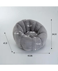 Streamdale Furniture Adult Floral Bean Bag Chair, Ultra-Soft Faux Fur Sofa, Single-Seater