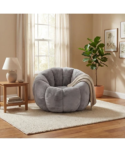 Streamdale Furniture Adult Floral Bean Bag Chair, Ultra-Soft Faux Fur Sofa, Single-Seater