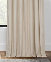 Half Price Drapes Neutral Ground Signature Extra Wide Velvet Blackout Curtain