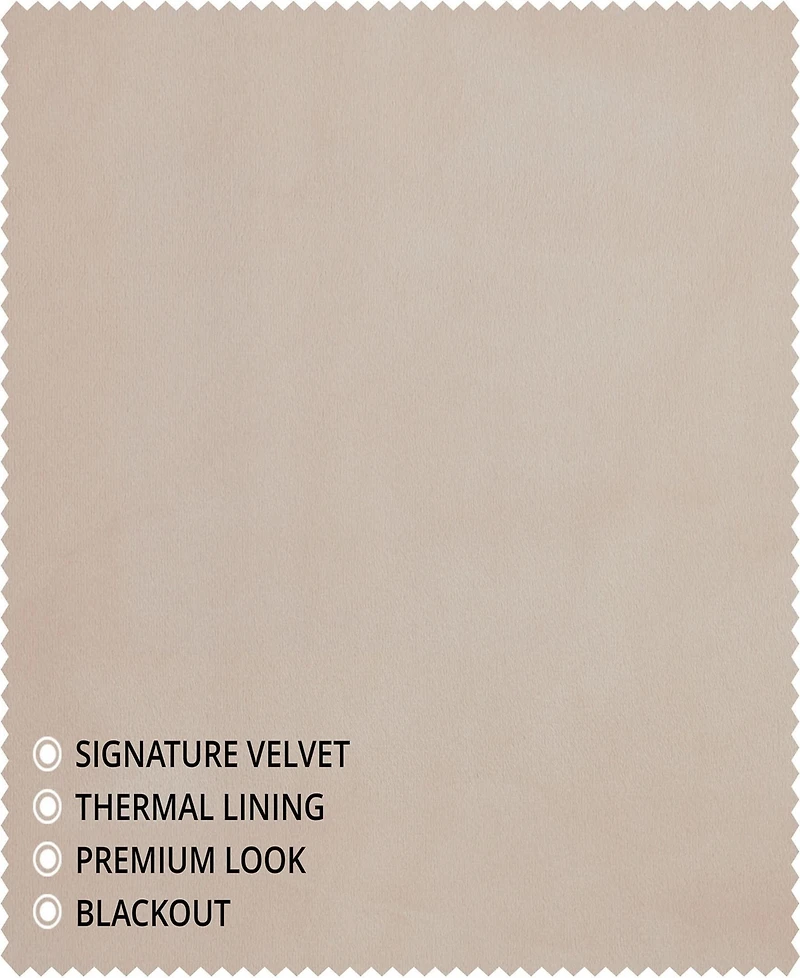Half Price Drapes Ivory Signature Extra Wide Velvet Blackout Curtain