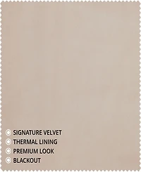 Half Price Drapes Ivory Signature Extra Wide Velvet Blackout Curtain