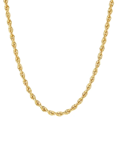 Macy's Hollow Rope Chain Necklace in 14k Yellow Gold
