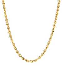 Macy's Hollow Rope Chain Necklace in 14k Yellow Gold