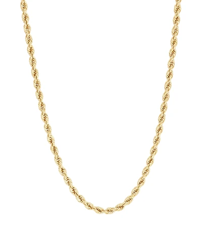 Macy's Hollow Rope Chain Necklace in 10k Yellow Gold