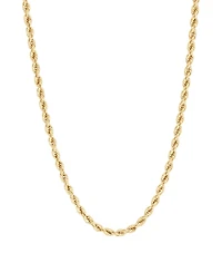 Macy's Hollow Rope Chain Necklace in 10k Yellow Gold