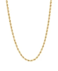 Macys Hollow Rope Chain Necklace In 10k Yellow Gold