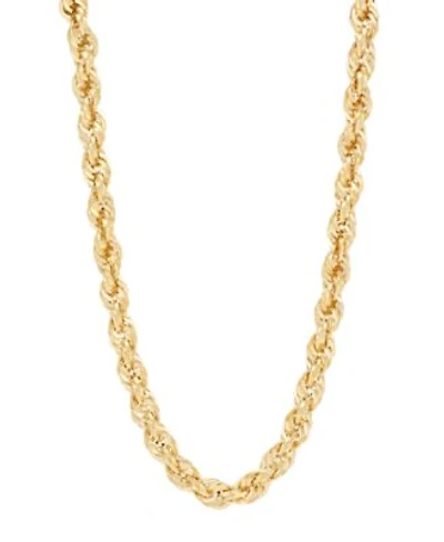 Macys Hollow Rope Chain Necklace In 14k Yellow Gold
