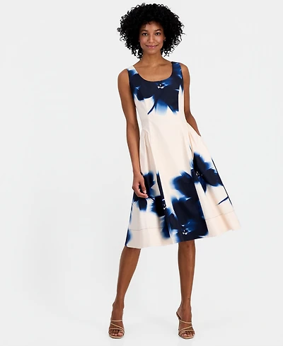 Robbie Bee Women's Scoop-Neck Sleeveless Party Dress