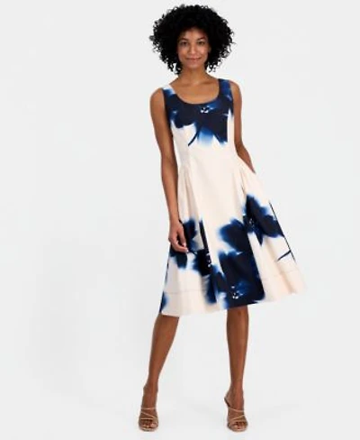 Robbie Bee Womens Scoop Neck Sleeveless Party Dress
