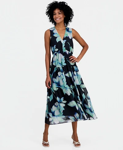 Robbie Bee Women's Tiered Maxi Dress