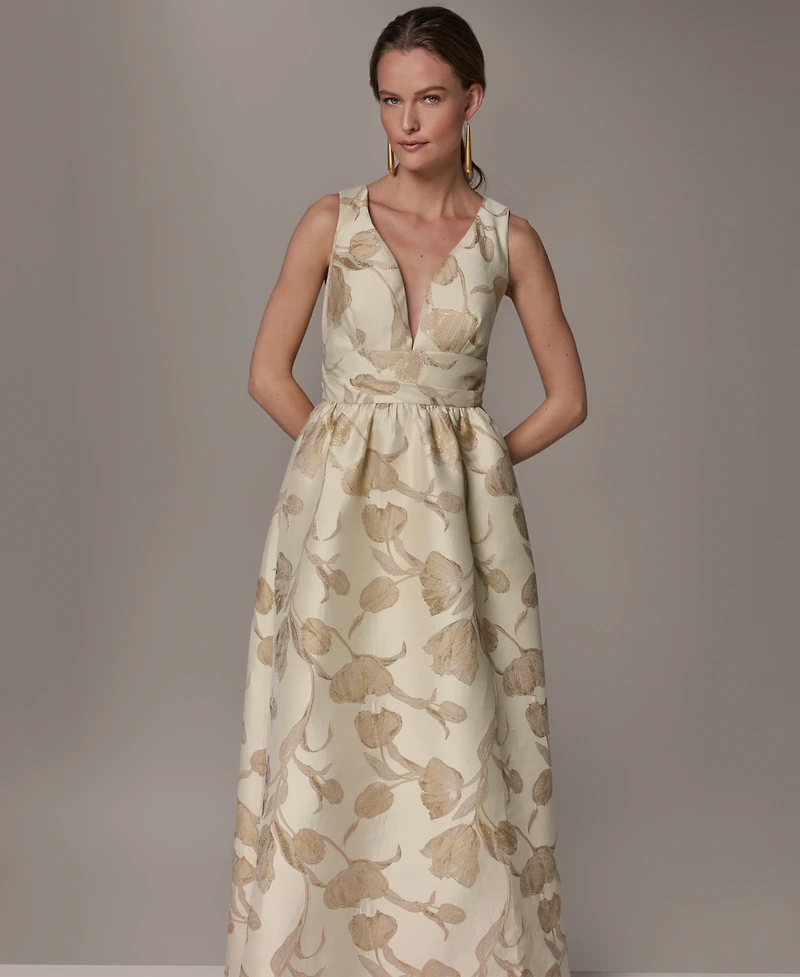 Donna Karan New York Women's V-Neck Ball Gown