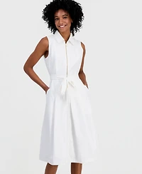 Robbie Bee Women's Zippered Sleeveless Dress