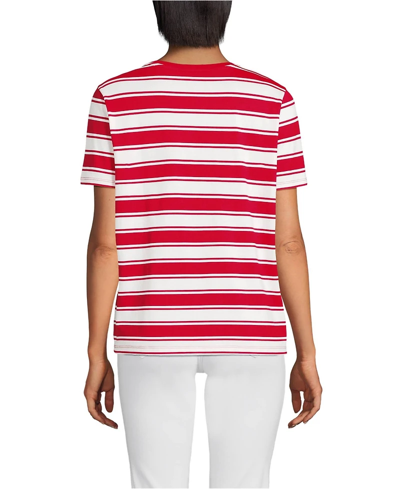 Lands' End Women's Tall Relaxed Supima Cotton Crew Neck T-Shirt