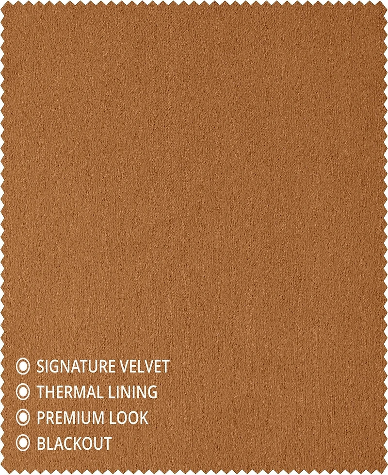 Half Price Drapes Amber Gold Signature Extra Wide Velvet Blackout Curtain