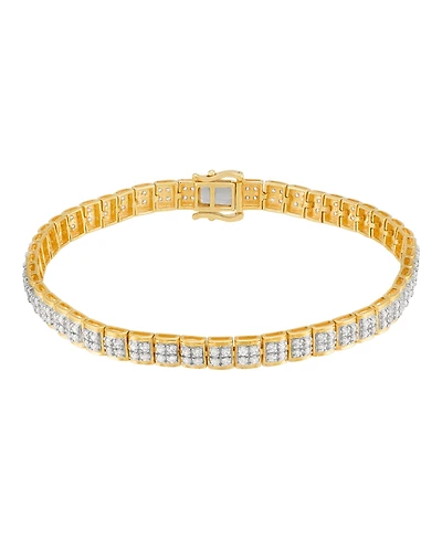 Grown With Love Lab Grown Diamond Bracelet (2 ct. t.w.) in 14k Yellow Gold Plated Sterling Silver
