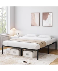 gaomon 16" Bed Frame, Heavy Duty Metal Platform Bed Frame, Noise Free Full Bed Frame with Under-Bed Storage and Steel Slats Support