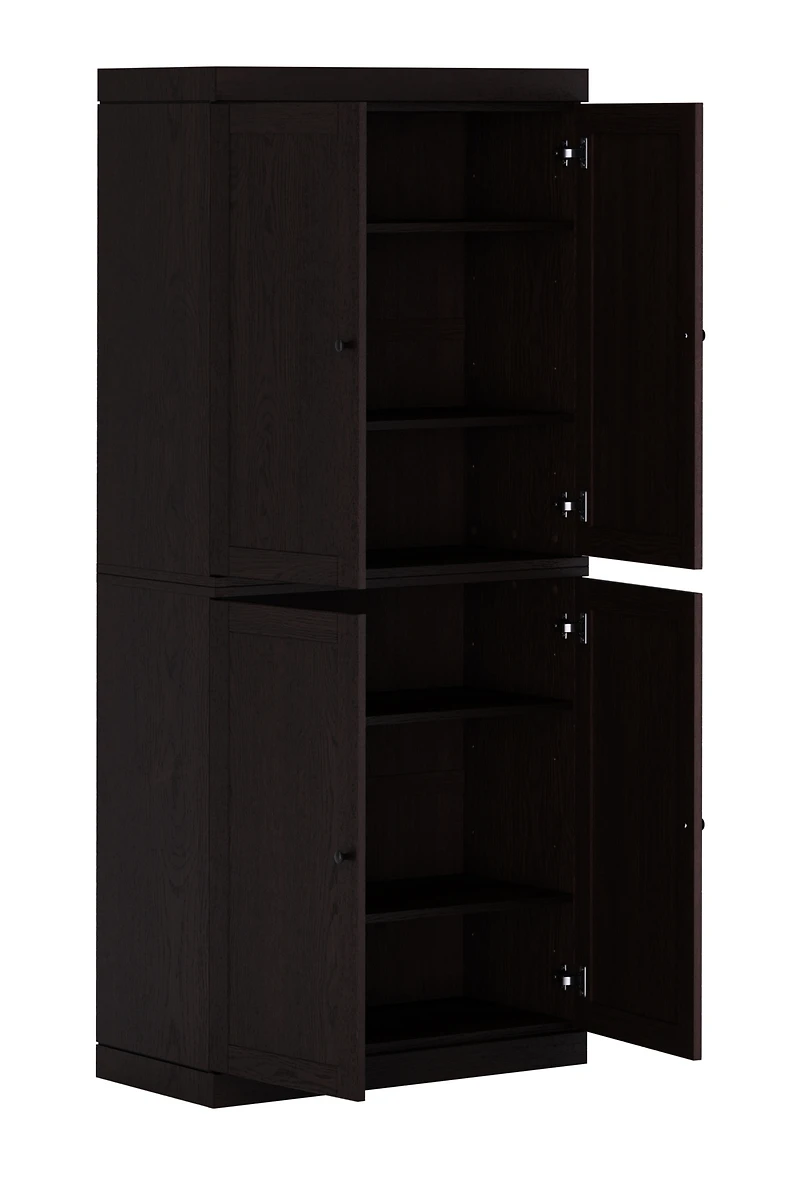 Palace Imports Premium 100% Solid European Oak Hardwood Modular Dining Room Cabinet with Shaker Doors – 32" Wide, 71.5" Tall