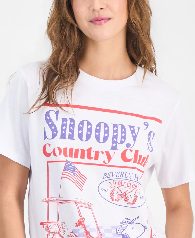 Grayson Threads, The Label Juniors' Snoopy Country Club Graphic Print T-Shirt